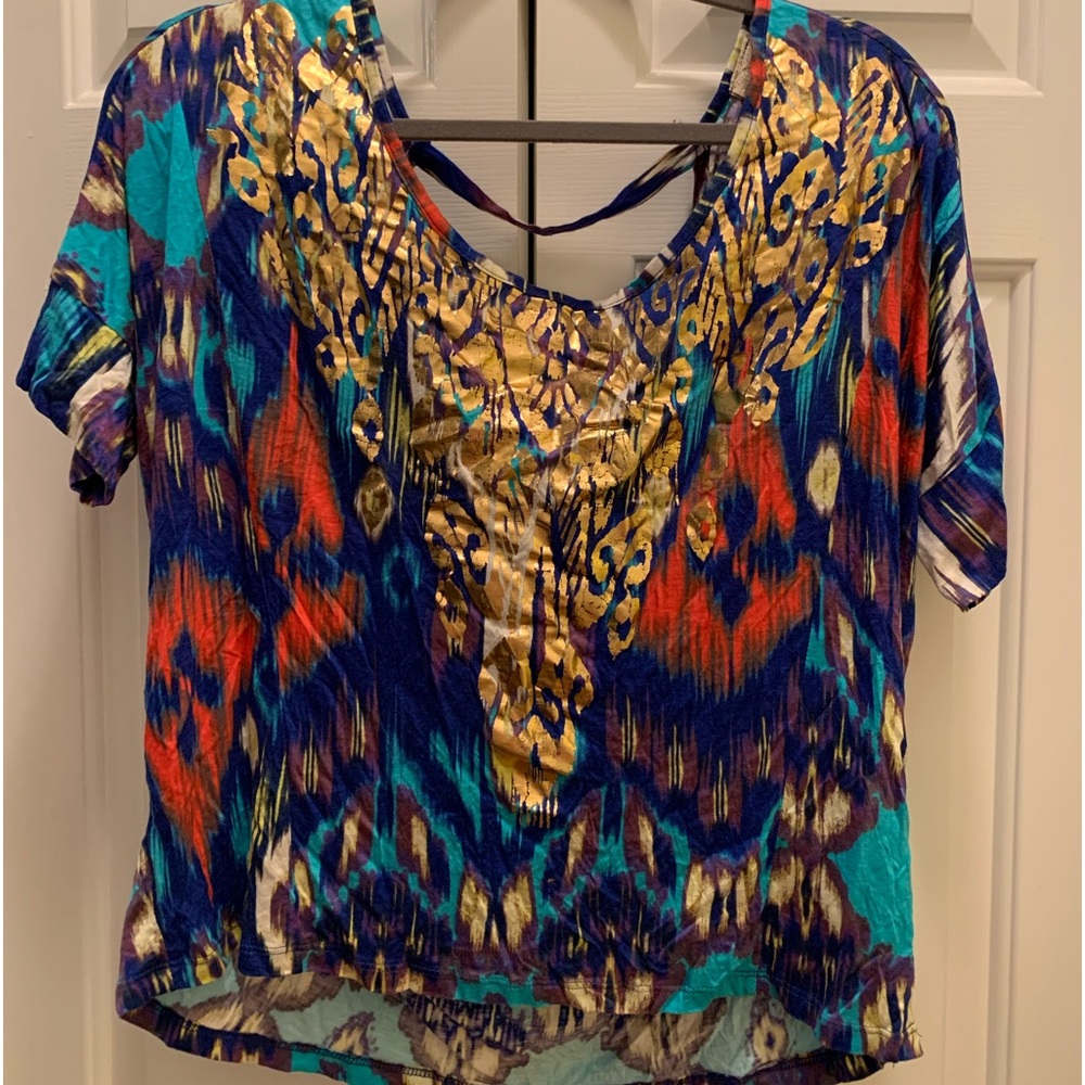 Daytrip boho open back shirt